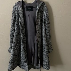 Torrid Gray Knee-Length Coat
